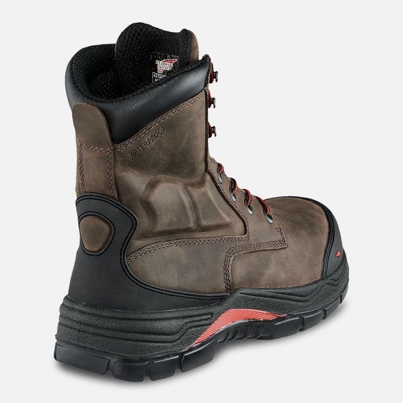 Red Wing King Varvas® ADC 8-inch Vedenpitävät CSA Metguard Turva Varvas Miesten Boot Ruskea | 5623JTEQL