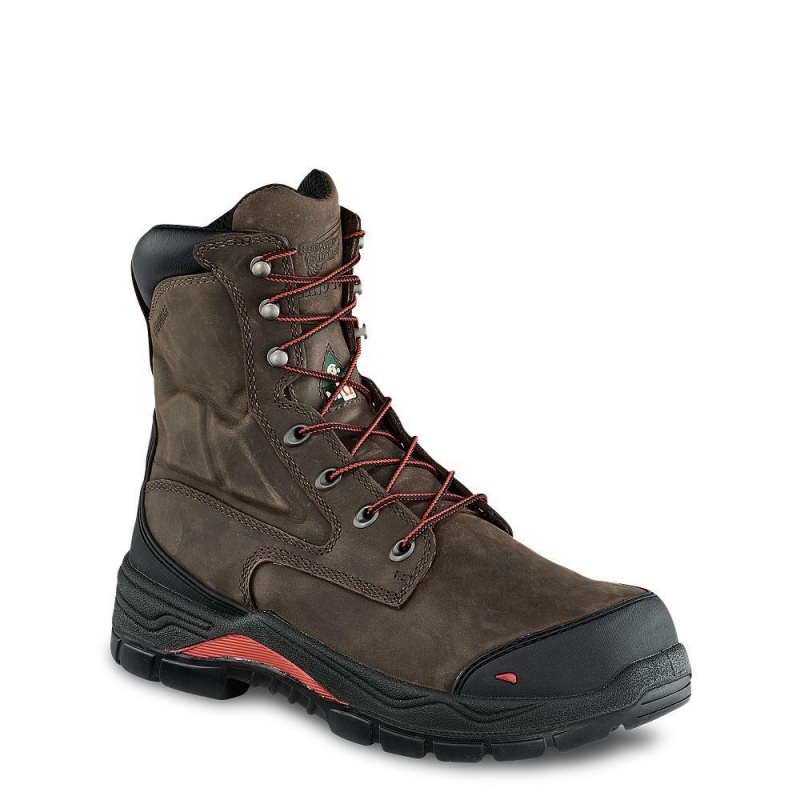 Red Wing King Varvas® ADC 8-inch Vedenpitävät CSA Metguard Turva Varvas Miesten Boot Ruskea | 5623JTEQL