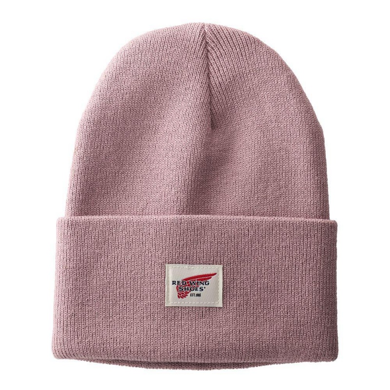 Red Wing Logo Knit Cuffed Beanie Accessories Hatut Pinkki | 8975XTDQS