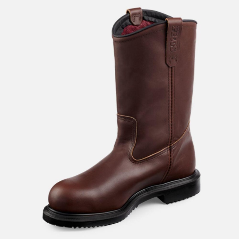 Red Wing SuperSole® 11-inch Insulated Turva Varvas Pull-On Miesten Teräskärkiset Saappaat Mustat | 0897EOBST