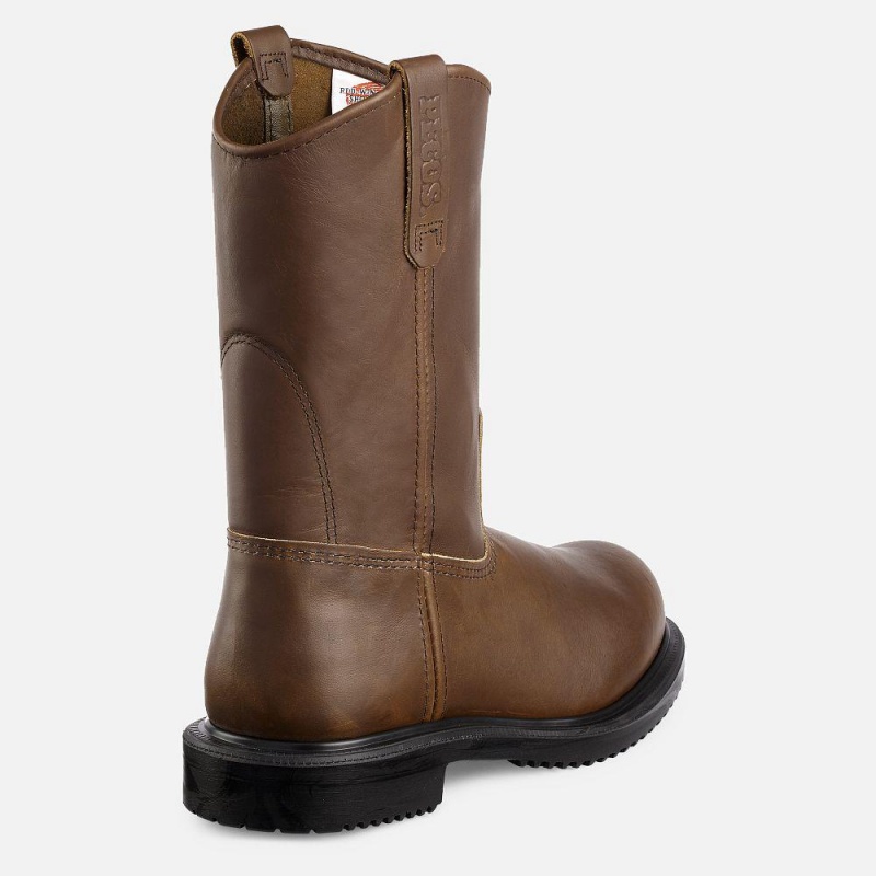 Red Wing SuperSole® 11-inch Turva Varvas Pull-On Miesten Teräskärkiset Saappaat Mustat | 0938OYCBL