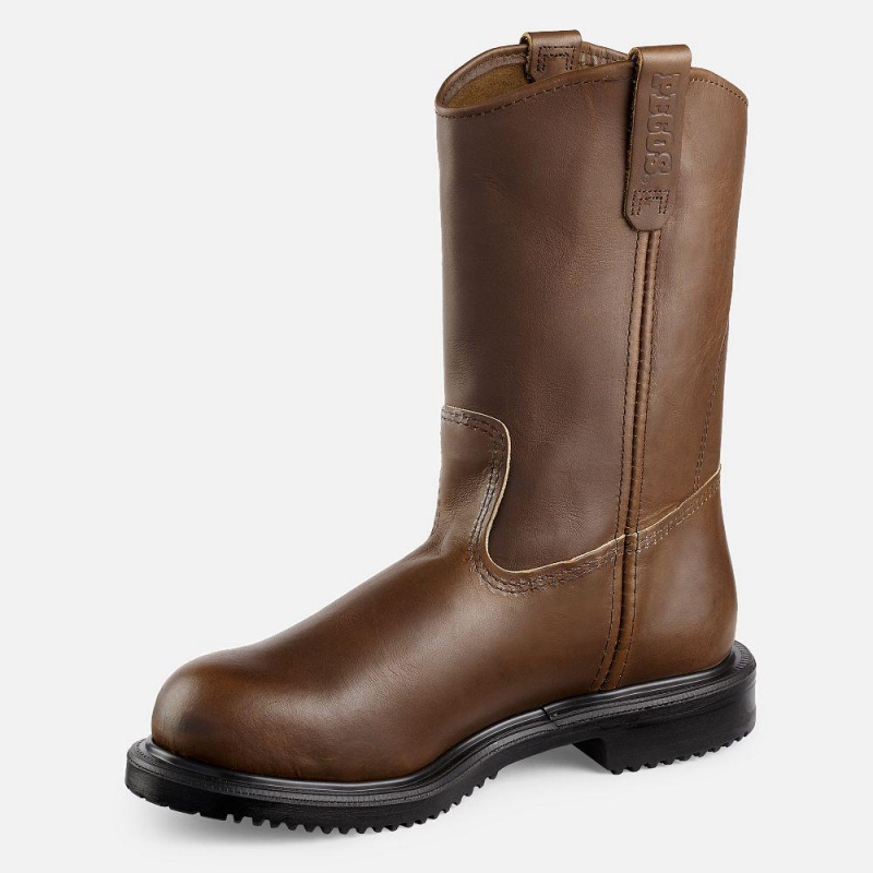 Red Wing SuperSole® 11-inch Turva Varvas Pull-On Miesten Teräskärkiset Saappaat Mustat | 0938OYCBL