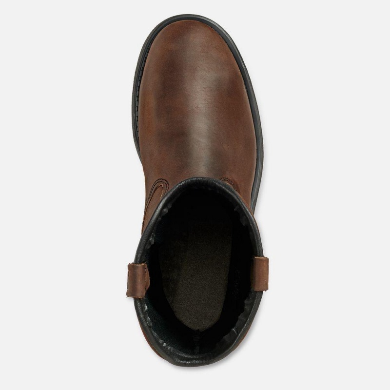 Red Wing SuperSole® 11-inch Vedenpitävät Turva Varvas Metguard Pull-On Miesten Teräskärkiset Saappaat Ruskea | 2435OHJZM