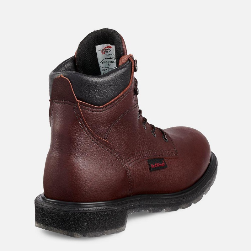 Red Wing SuperSole® 2.0 6-inch Turva Varvas Miesten Teräskärkiset Saappaat Viininpunainen | 3561FRDLJ