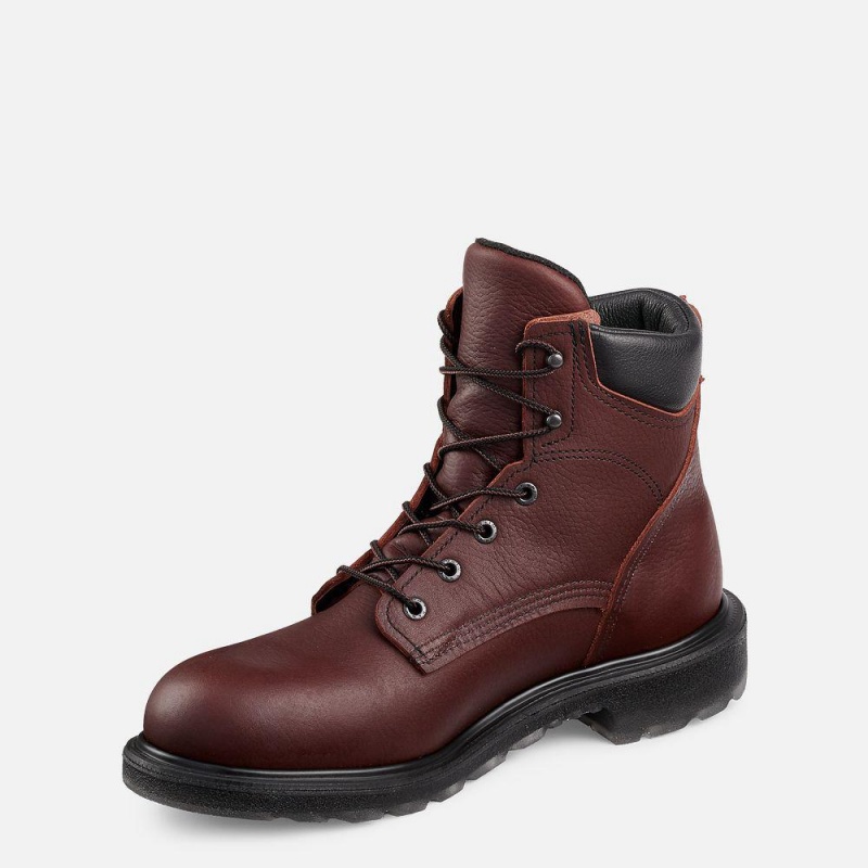 Red Wing SuperSole® 2.0 6-inch Turva Varvas Miesten Teräskärkiset Saappaat Viininpunainen | 3561FRDLJ