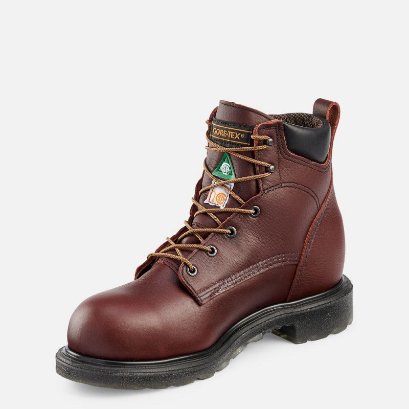 Red Wing SuperSole® 2.0 6-inch Vedenpitävät CSA Turva Varvas Miesten Teräskärkiset Saappaat Viininpunainen | 4019SWBZJ