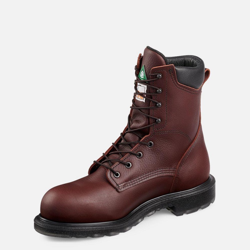 Red Wing SuperSole® 2.0 8-inch CSA Turva Varvas Miesten Teräskärkiset Saappaat Viininpunainen | 9472DXMBZ