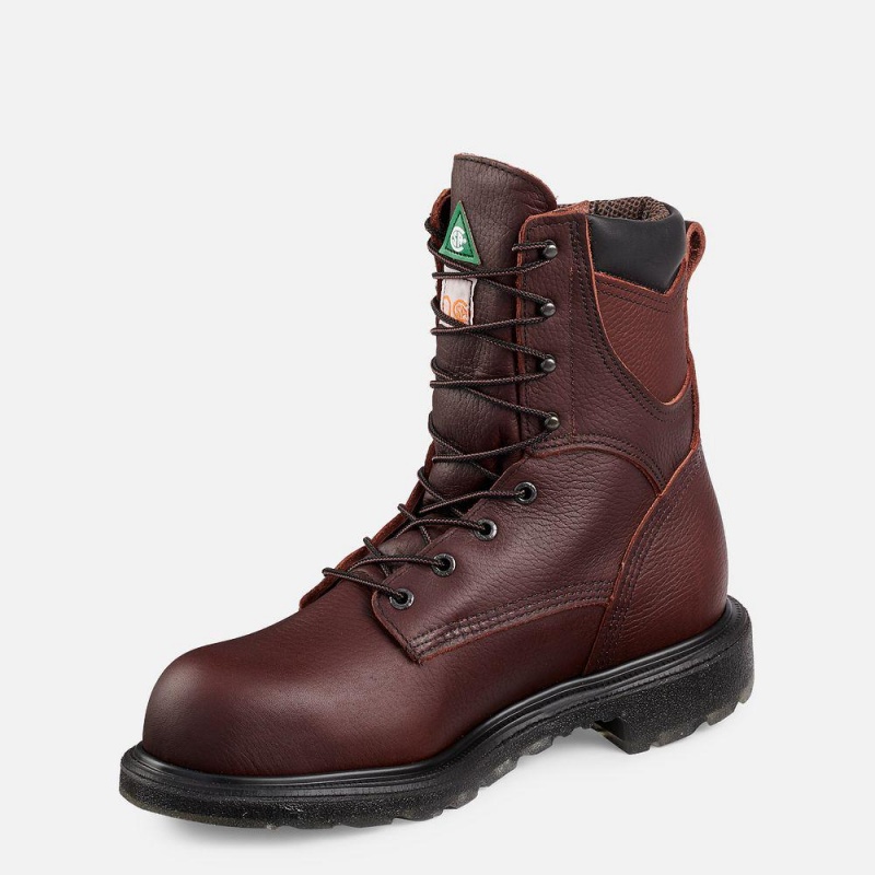 Red Wing SuperSole® 2.0 8-inch Insulated, Vedenpitävät CSA Turva Varvas Miesten Teräskärkiset Saappaat Viininpunainen | 4135XHKRN