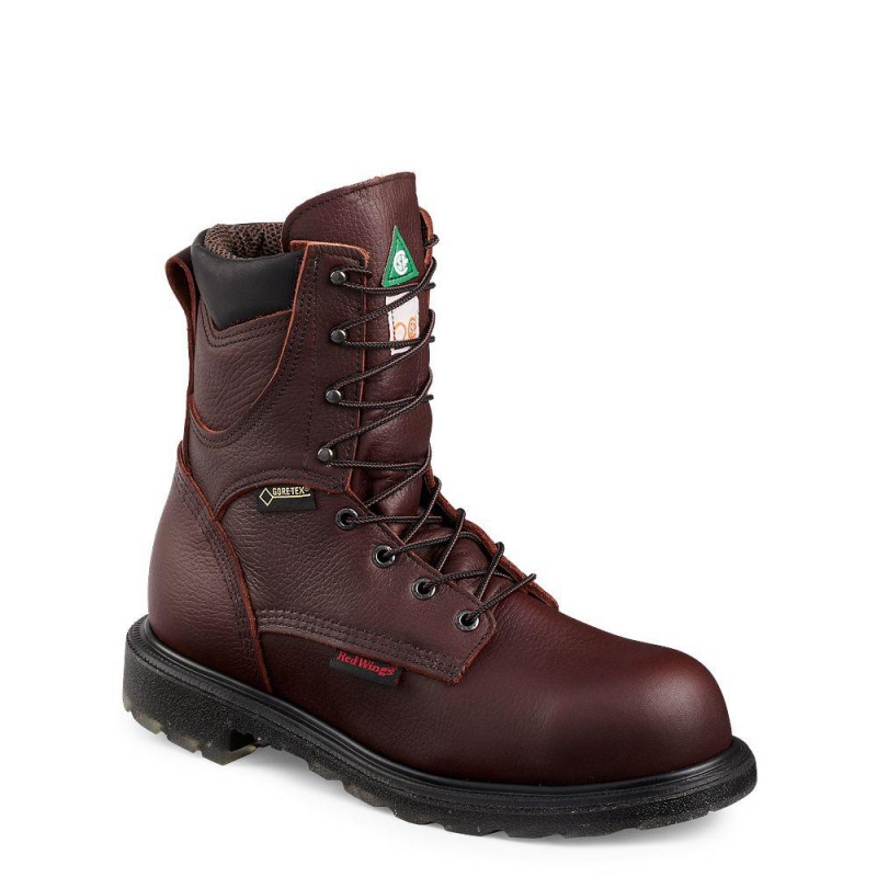 Red Wing SuperSole® 2.0 8-inch Insulated, Vedenpitävät CSA Turva Varvas Miesten Teräskärkiset Saappaat Viininpunainen | 4135XHKRN