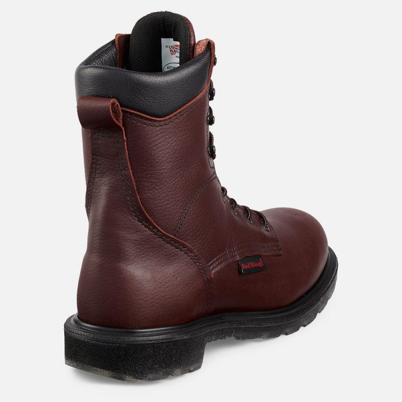 Red Wing SuperSole® 2.0 8-inch Turva Varvas Miesten Teräskärkiset Saappaat Viininpunainen | 5697VEYWT