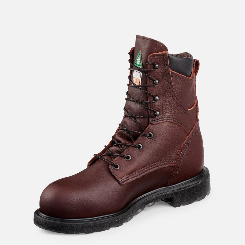 Red Wing SuperSole® 2.0 8-inch Vedenpitävät CSA Turva Varvas Miesten Teräskärkiset Saappaat Viininpunainen | 4918HATIQ