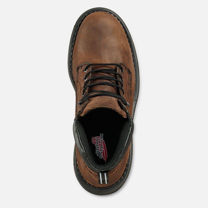 Red Wing SuperSole® 6-inch Vedenpitävät Turva Varvas Metguard Miesten Teräskärkiset Saappaat Ruskea | 9135QOLXK