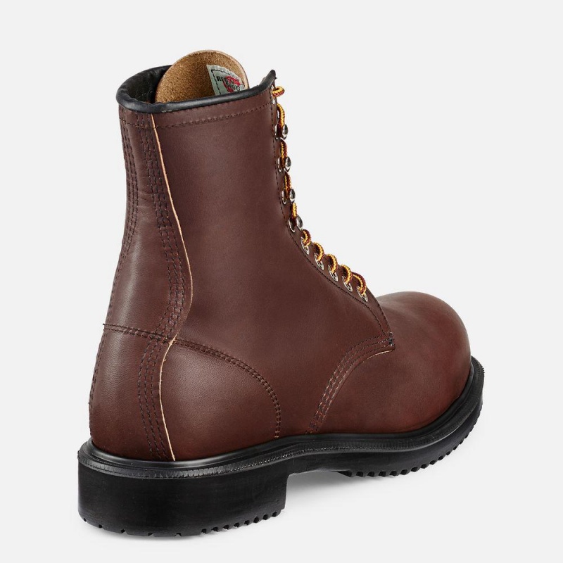 Red Wing SuperSole® 8-inch Turva Varvas Miesten Teräskärkiset Saappaat Mustat | 4198MAIOC