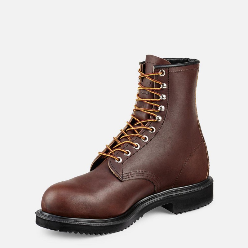 Red Wing SuperSole® 8-inch Turva Varvas Miesten Teräskärkiset Saappaat Mustat | 4198MAIOC