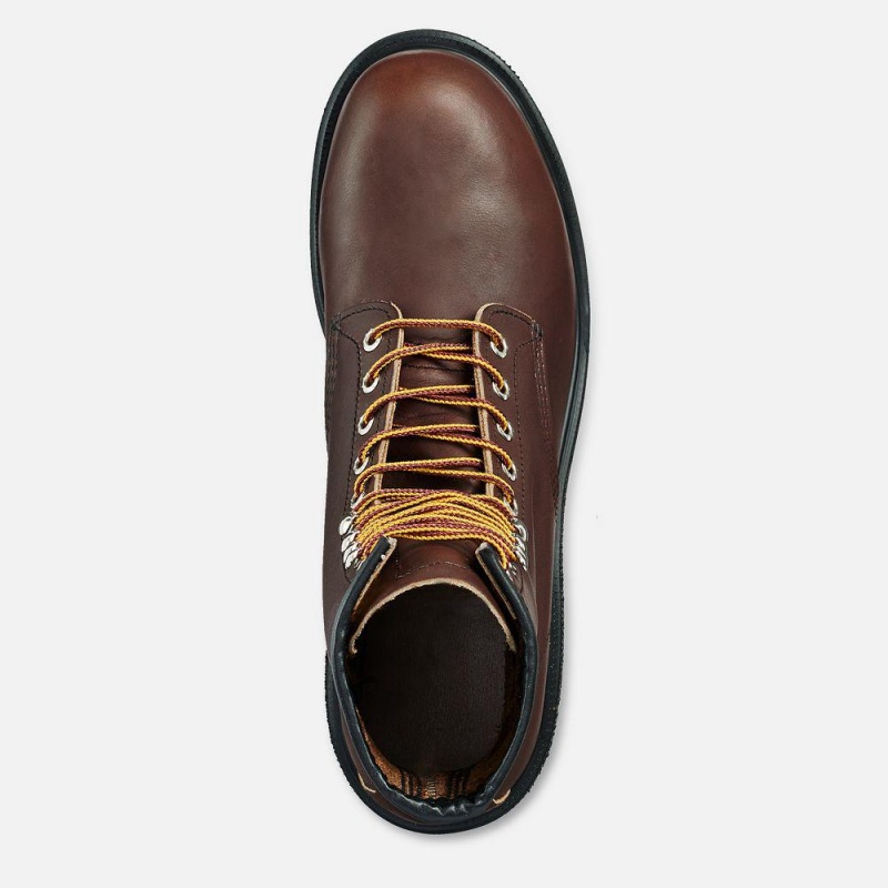 Red Wing SuperSole® 8-inch Turva Varvas Miesten Teräskärkiset Saappaat Mustat | 4198MAIOC