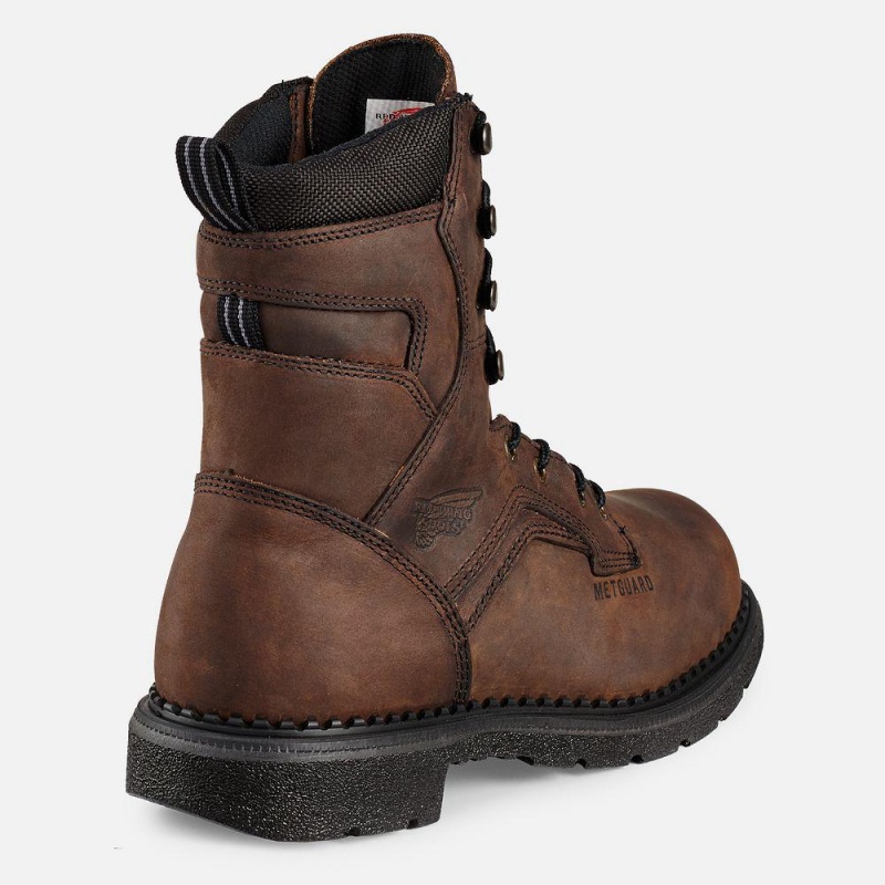 Red Wing SuperSole® 8-inch Vedenpitävät Turva Varvas Metguard Miesten Teräskärkiset Saappaat Ruskea | 8097DASZJ