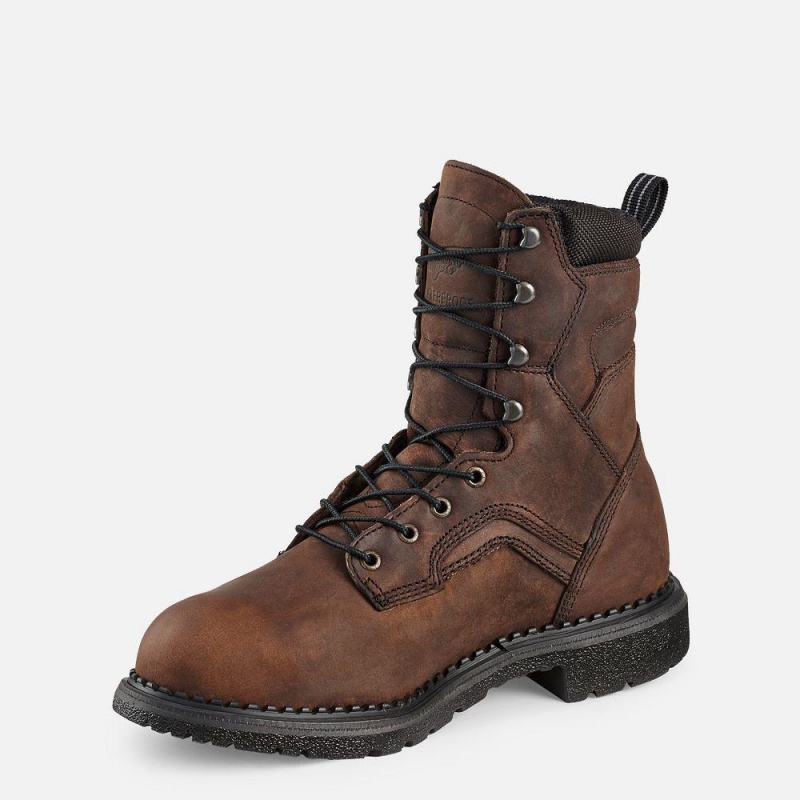 Red Wing SuperSole® 8-inch Vedenpitävät Turva Varvas Metguard Miesten Teräskärkiset Saappaat Ruskea | 8097DASZJ