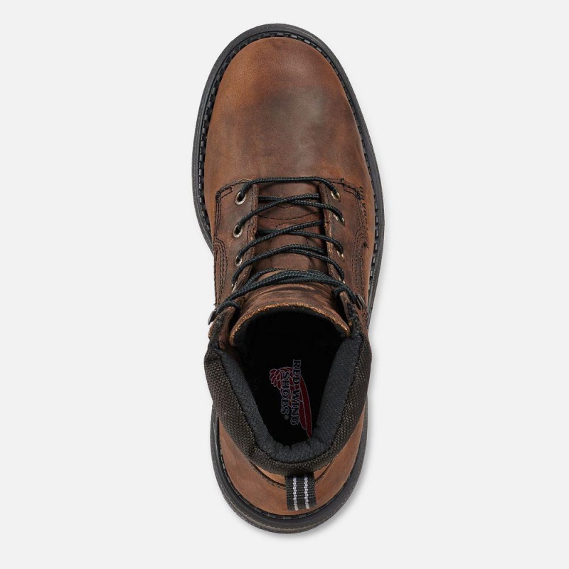 Red Wing SuperSole® 8-inch Vedenpitävät Turva Varvas Metguard Miesten Teräskärkiset Saappaat Ruskea | 8097DASZJ