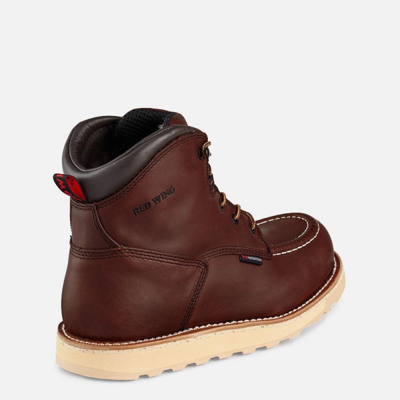 Red Wing Traction Tred 6-inch Vedenpitävät Turva Varvas Miesten Boot Ruskea | 3286SGQYF