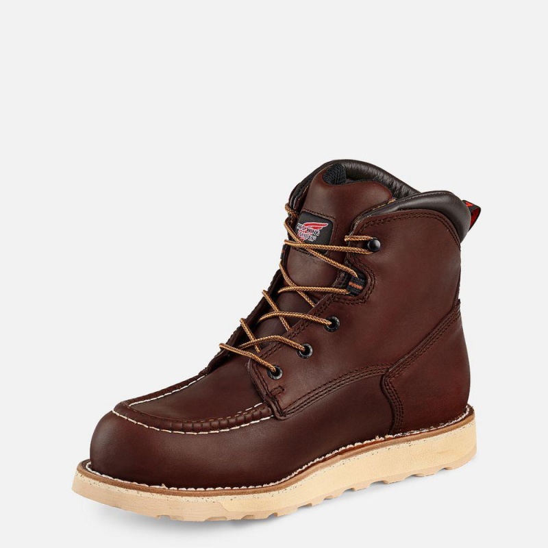 Red Wing Traction Tred 6-inch Vedenpitävät Turva Varvas Miesten Boot Ruskea | 3286SGQYF