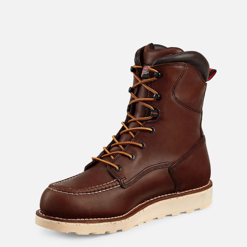 Red Wing Traction Tred 8-inch Vedenpitävät Turva Varvas Miesten Boot Ruskea | 1698YFAJO