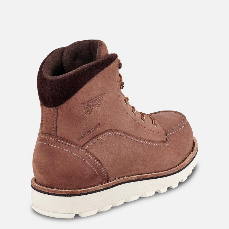 Red Wing Traction Tred Lite 6-inch Vedenpitävät Soft Varvas Naisten Saappaat Ruskea | 7562SVLFG