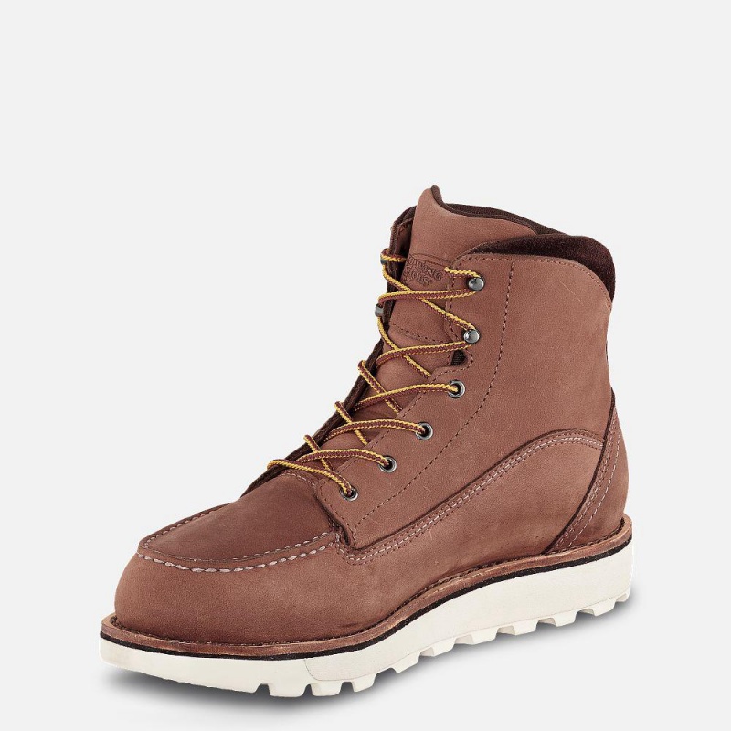 Red Wing Traction Tred Lite 6-inch Vedenpitävät Soft Varvas Naisten Saappaat Ruskea | 7562SVLFG