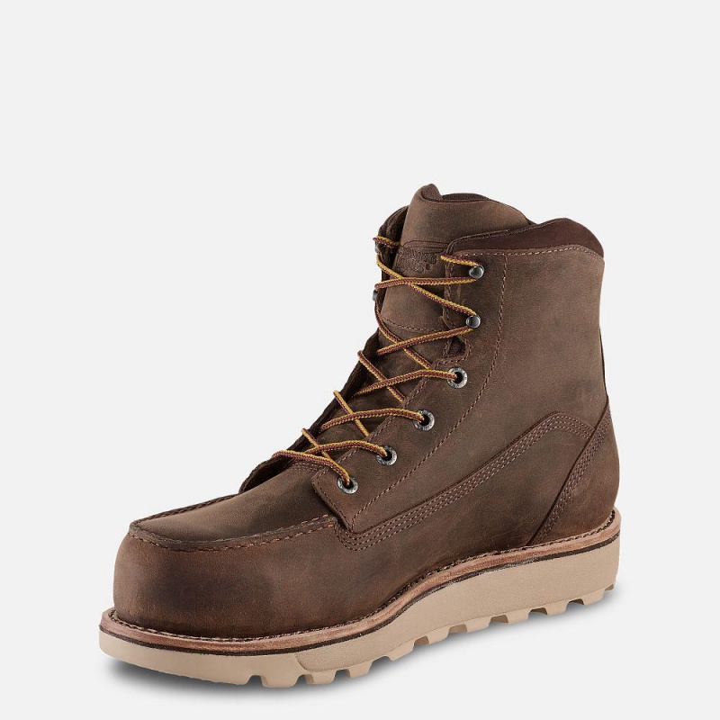 Red Wing Traction Tred Lite 6-inch Vedenpitävät Turva Varvas Miesten Boot Tan | 7523VBZDO