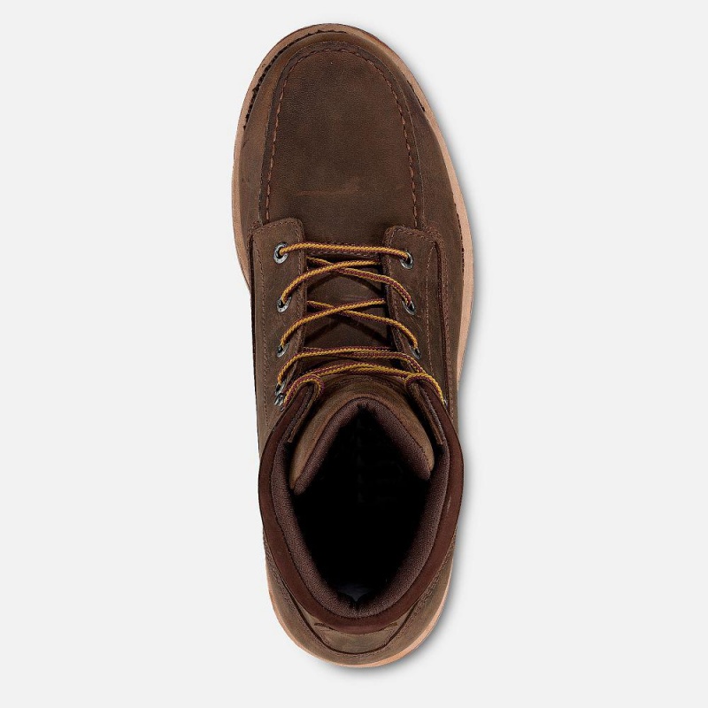 Red Wing Traction Tred Lite 6-inch Vedenpitävät Turva Varvas Miesten Boot Tan | 7523VBZDO