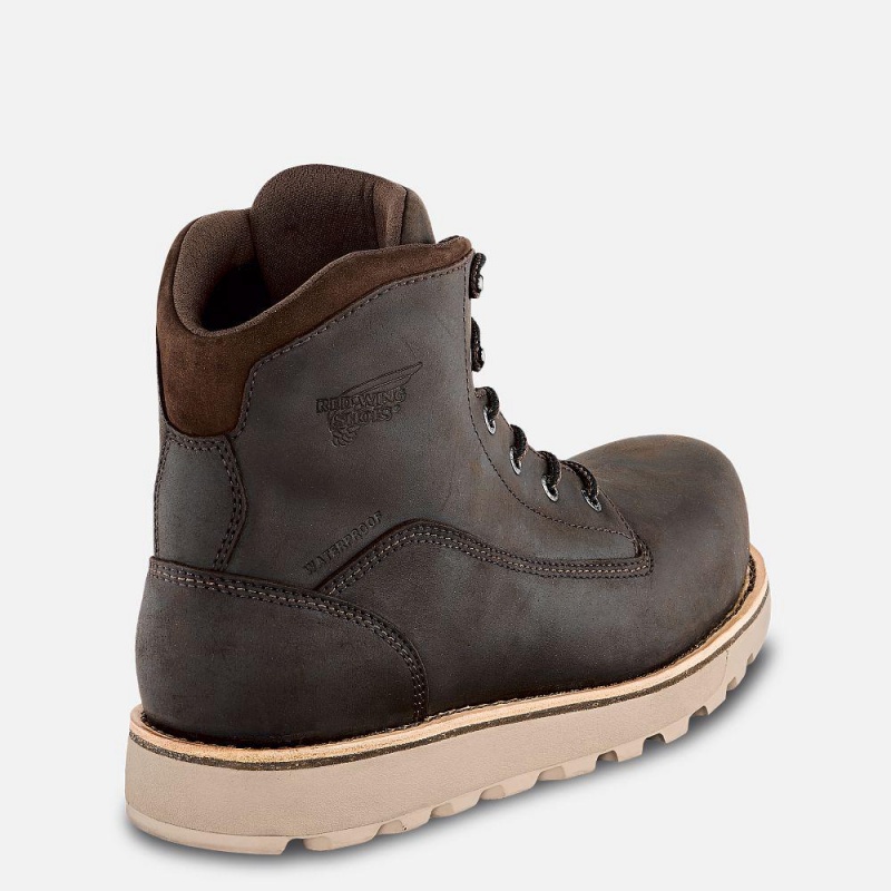 Red Wing Traction Tred Lite 6-inch Vedenpitävät Turva Varvas Miesten Boot Tan | 7091UFQAO