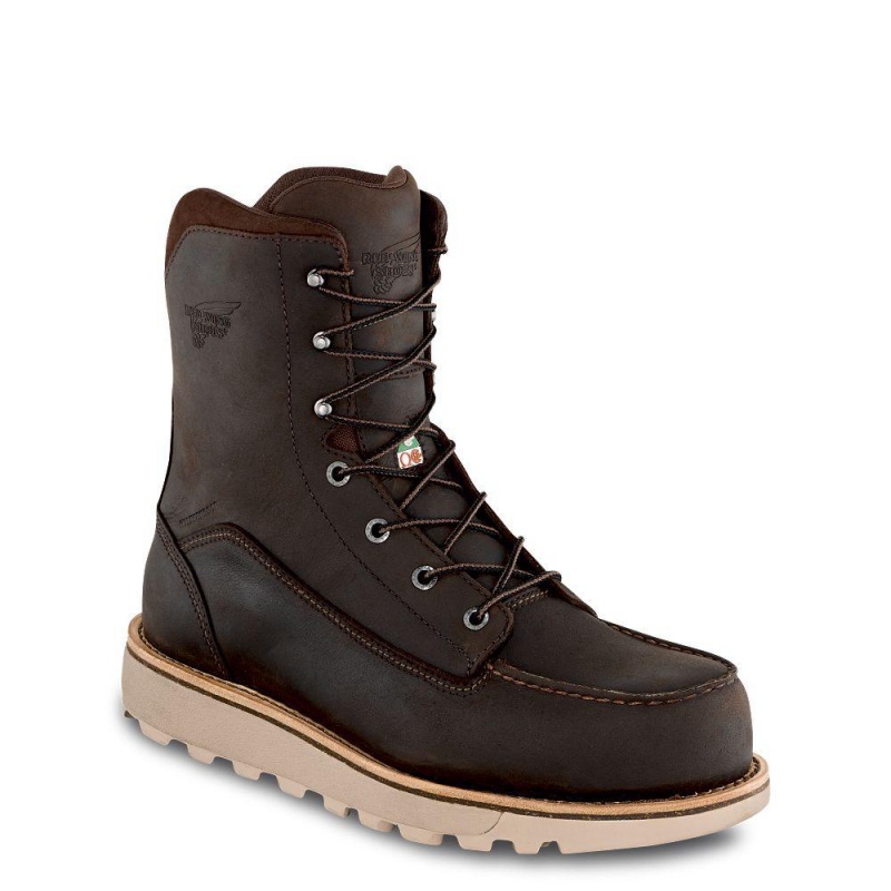 Red Wing Traction Tred Lite 8-inch Vedenpitävät CSA Turva Varvas Miesten Boot Tan | 7425XLTKD