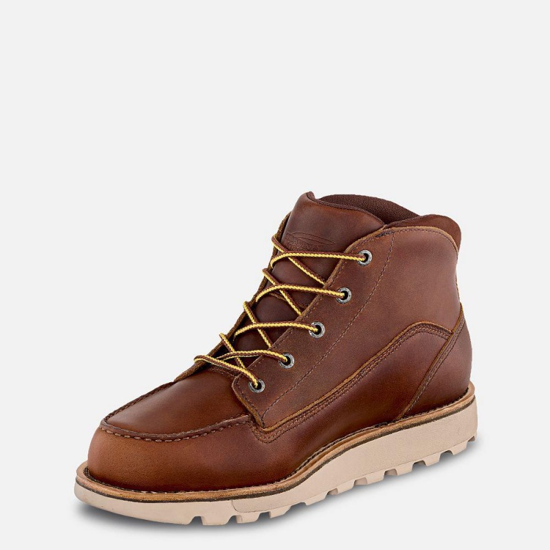 Red Wing Traction Tred Lite Vedenpitävät Soft Varvas Miesten Chukka Saappaat Tan | 0167HEPTC