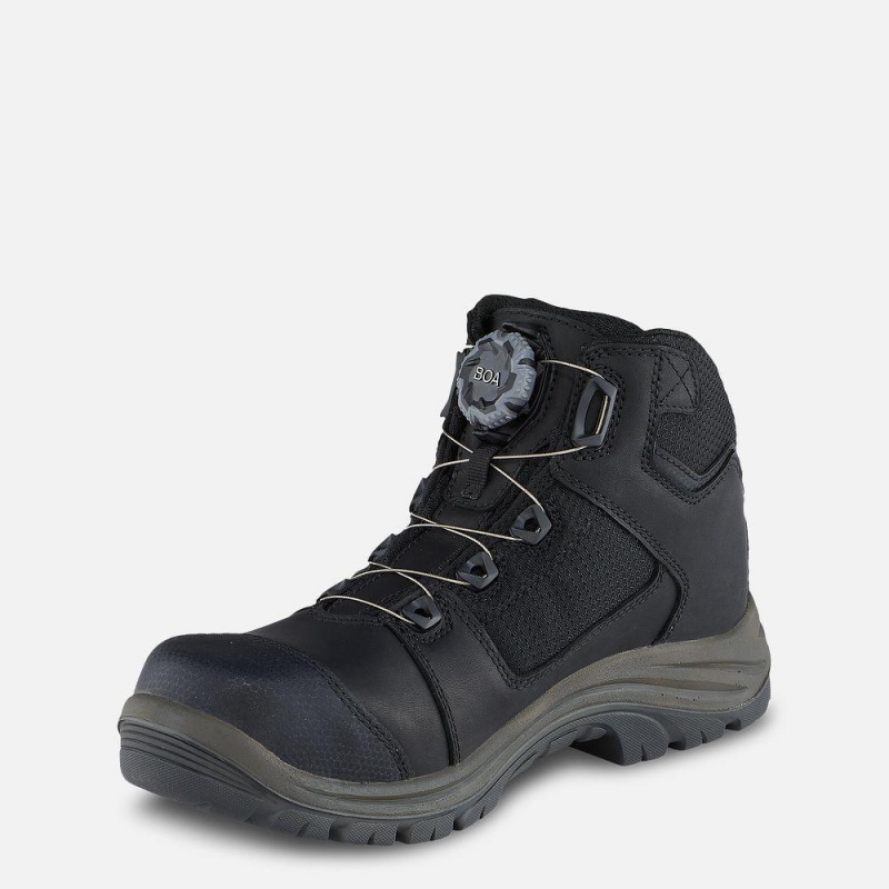 Red Wing Tradesman 5-inch Vedenpitävät Turva Varvas Miesten Vaellussaappaat Mustat | 7012TGUCH