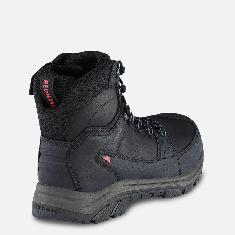 Red Wing Tradesman 6-inch Side-Zip Vedenpitävät Turva Varvas Miesten Boot Mustat | 8659QRBWJ