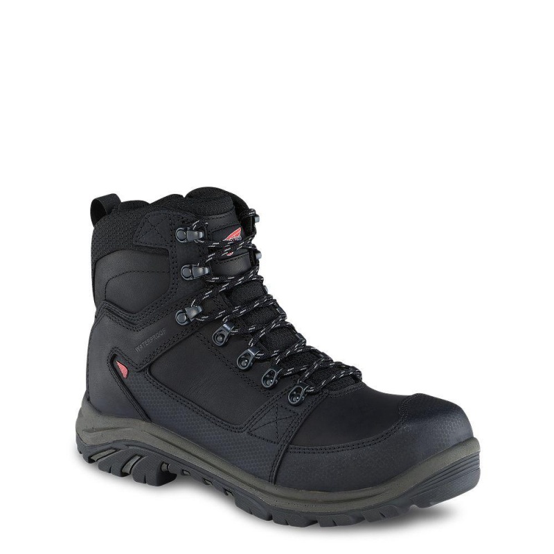 Red Wing Tradesman 6-inch Side-Zip Vedenpitävät Turva Varvas Miesten Boot Mustat | 8659QRBWJ