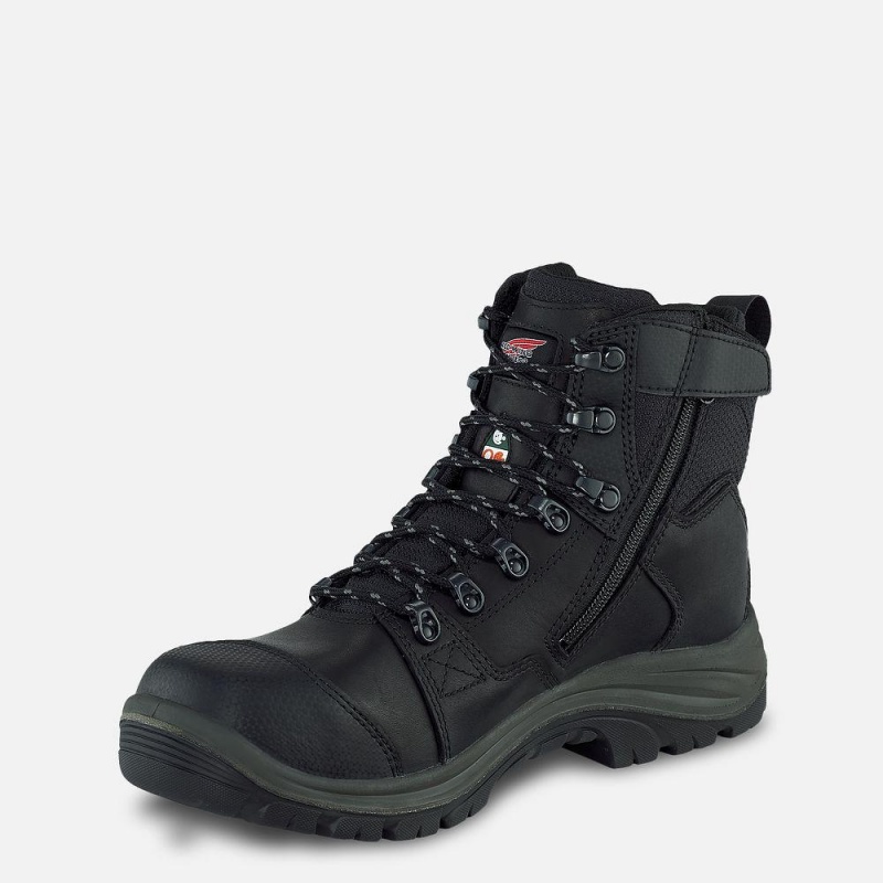 Red Wing Tradesman 6-inch Side-Zip, Vedenpitävät, CSA Turva Varvas Miesten Boot Mustat | 6029JCOHR