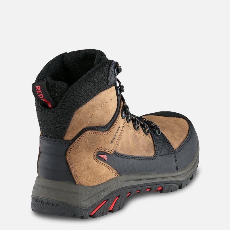 Red Wing Tradesman 6-inch Vedenpitävät CSA Turva Varvas Miesten Boot Mustat Punainen | 7593NQAOK