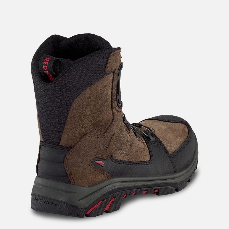 Red Wing Tradesman 8-inch BOA®, Vedenpitävät, CSA Turva Varvas Miesten Boot Mustat Punainen | 0532IGPJV