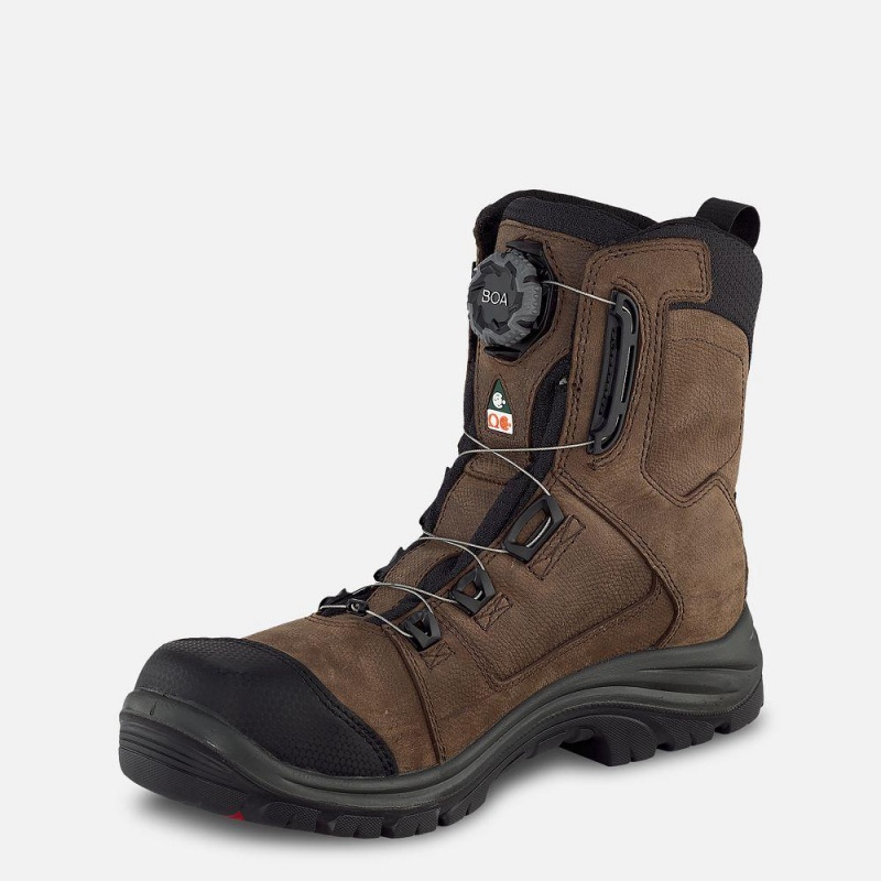 Red Wing Tradesman 8-inch BOA®, Vedenpitävät, CSA Turva Varvas Miesten Boot Mustat Punainen | 3962OBJLU