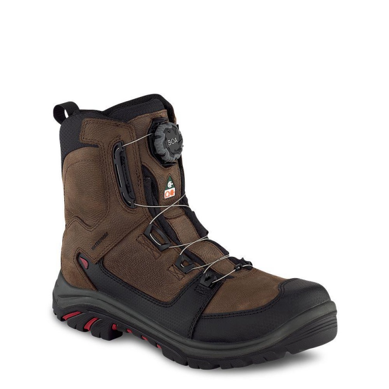 Red Wing Tradesman 8-inch BOA®, Vedenpitävät, CSA Turva Varvas Miesten Boot Mustat Punainen | 3962OBJLU