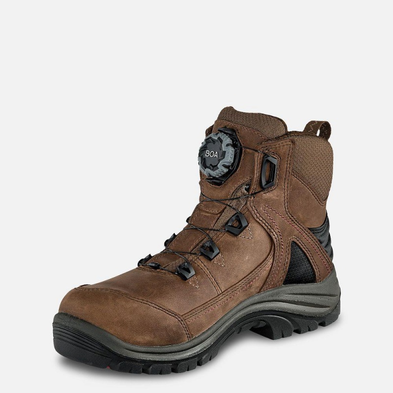 Red Wing Tradeswoman 6-inch Vedenpitävät Turva Varvas Naisten Saappaat Mustat Viininpunainen | 2536BAGPD