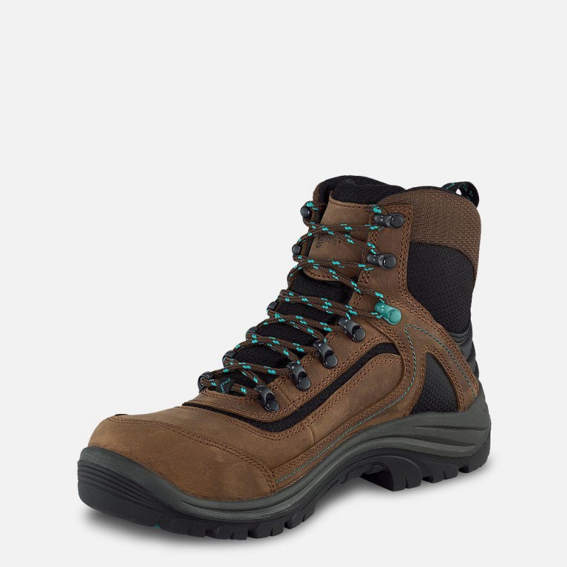 Red Wing Tradeswoman 6-inch Vedenpitävät Turva Varvas Naisten Saappaat Mustat Turkoosi | 3145TYPCL